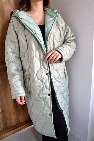 Mint Kapitone Şişme Mont