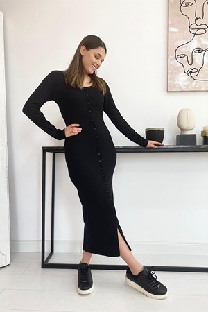 Siyah Kaşkorse Elbise