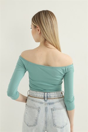 Çağla Omuzu Açık V Yaka Büstiyer