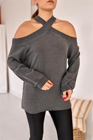 Gri Omzu Açık X Kazak