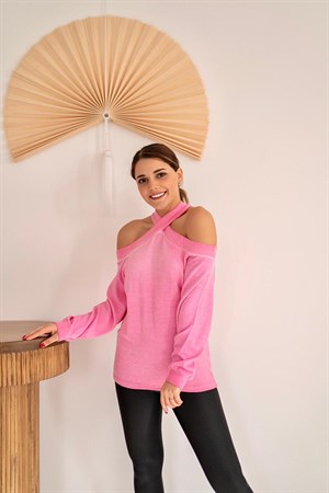 Pembe Omzu Açık X Kazak