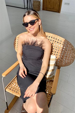 Siyah Tüylü Elbise