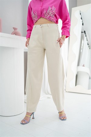 Yüksek Bel Mom Jean