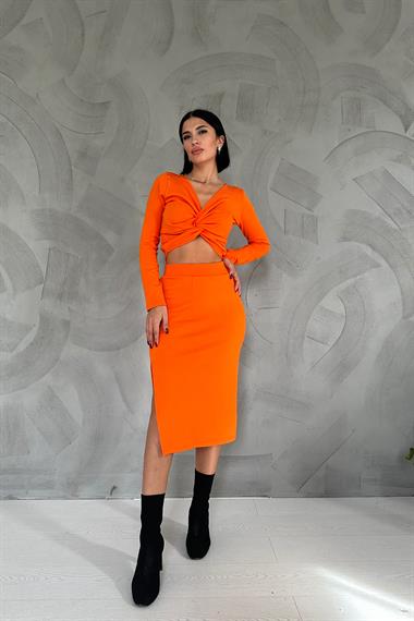 Turuncu Etek ve BluzTakım