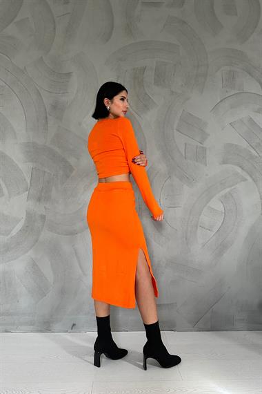 Turuncu Etek ve BluzTakım