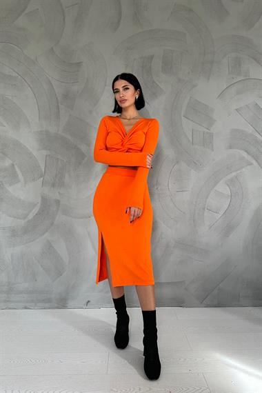 Turuncu Etek ve BluzTakım