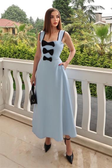 Bow Detailed Garnish Dress