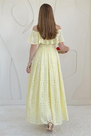 Sarı Gipe Detaylı Pinterest Takım