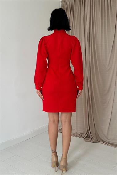 Gold Düğmeli Elbise