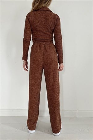 Taba Gömlek ve Pantolon Eşofman Takım