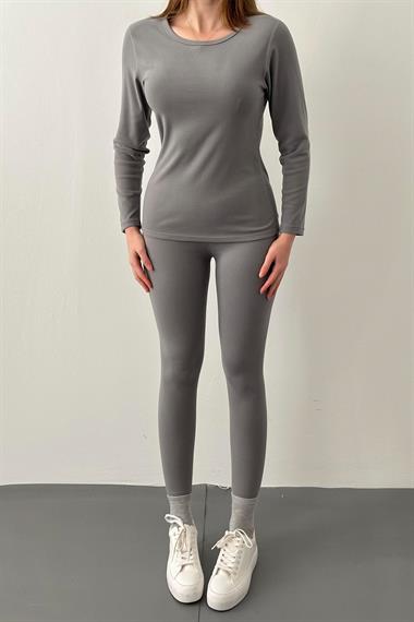 Gri Thermo Fit Termal Takım