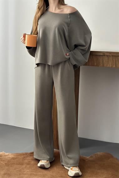 Haki Oversize Kalıp Modal Takım