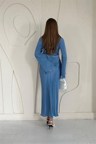 Spanish Sleeve Pleated Dress