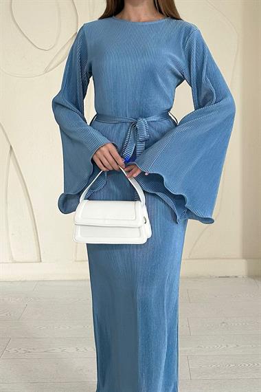 Spanish Sleeve Pleated Dress