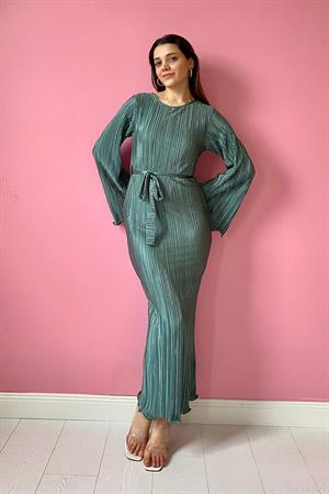 Mint İspanyol Kol Piliseli Elbise