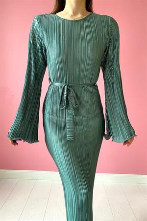 Mint İspanyol Kol Piliseli Elbise