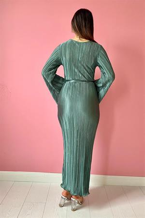 Mint İspanyol Kol Piliseli Elbise