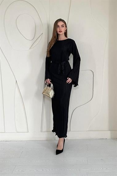 Spanish Sleeve Pleated Dress