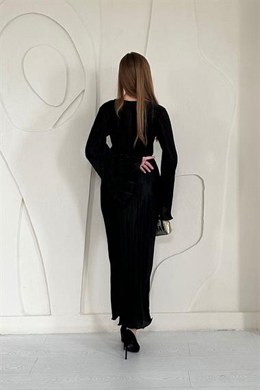 Spanish Sleeve Pleated Dress