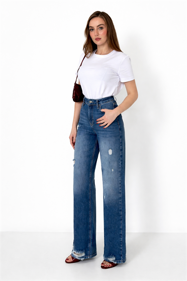 Palazzo Laser Jeans Trousers