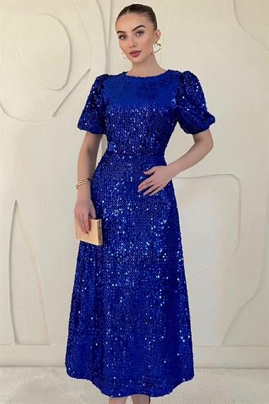 Sax Midi Boy Pul Payet Elbise