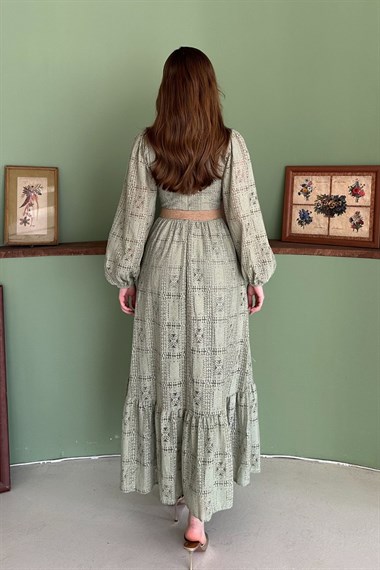 Mint Dantelli Elbise