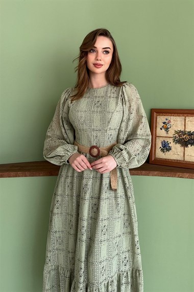 Mint Dantelli Elbise
