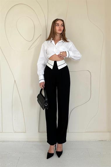 Önü Garnili Pantolon