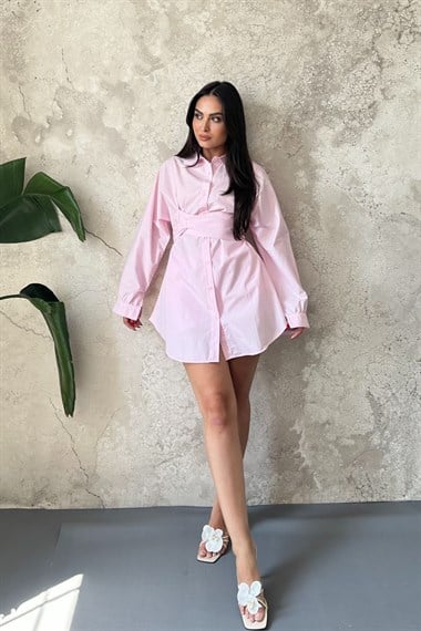 Pembe Belden Kuşaklı İkili Takım