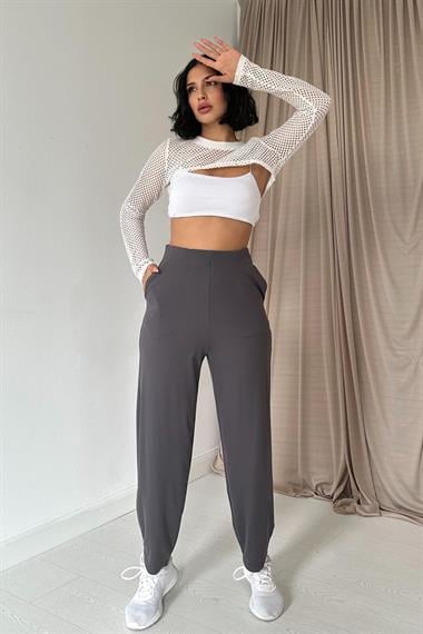 Pensli Lastik Detaylı Pantolon