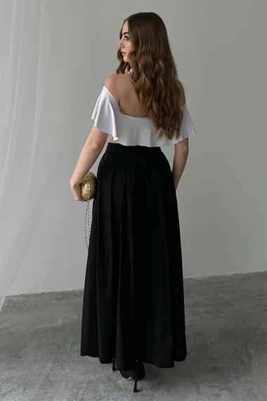 Pile Detaylı Kloş Etek