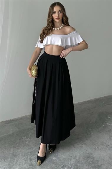 Pile Detaylı Kloş Etek