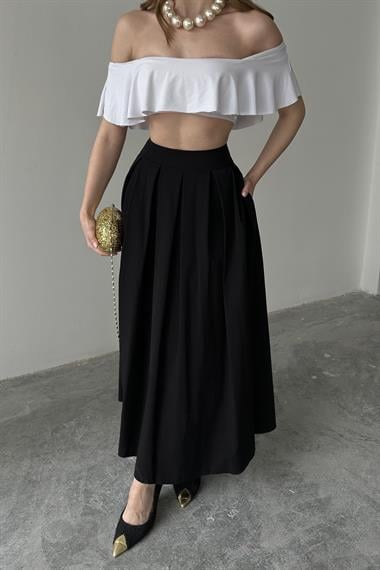 Pile Detaylı Kloş Etek