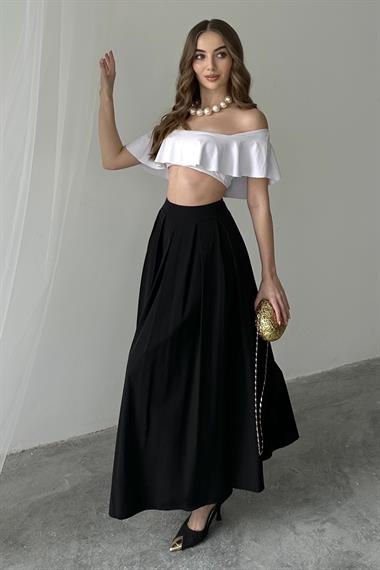 Pile Detaylı Kloş Etek