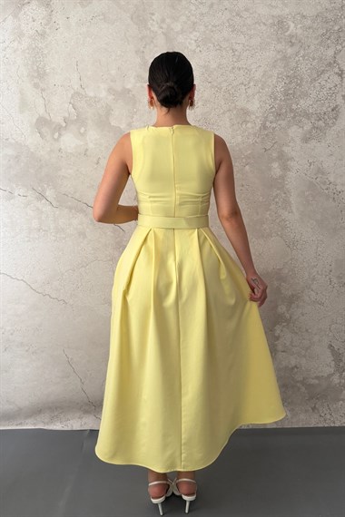 Halter Neck Flared Dress