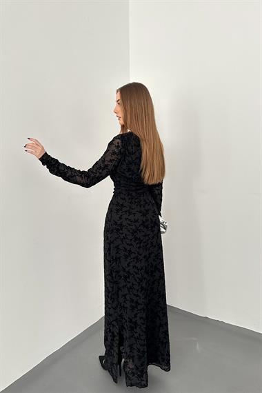 Siyah Transparan Elbise