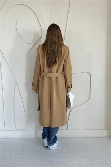 Camel Uzun Kemerli Trençkot
