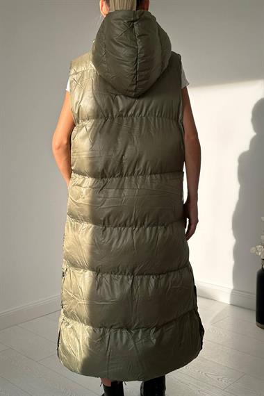 Haki Yandan Yırtmaçlı Şişme Yelek