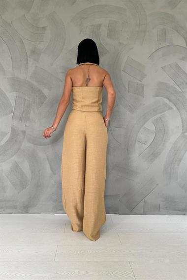 Kamel Yelek ve Pantolon Takım