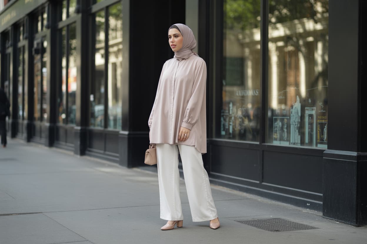 Palazzo Pantolonlarla Modern Kombinler