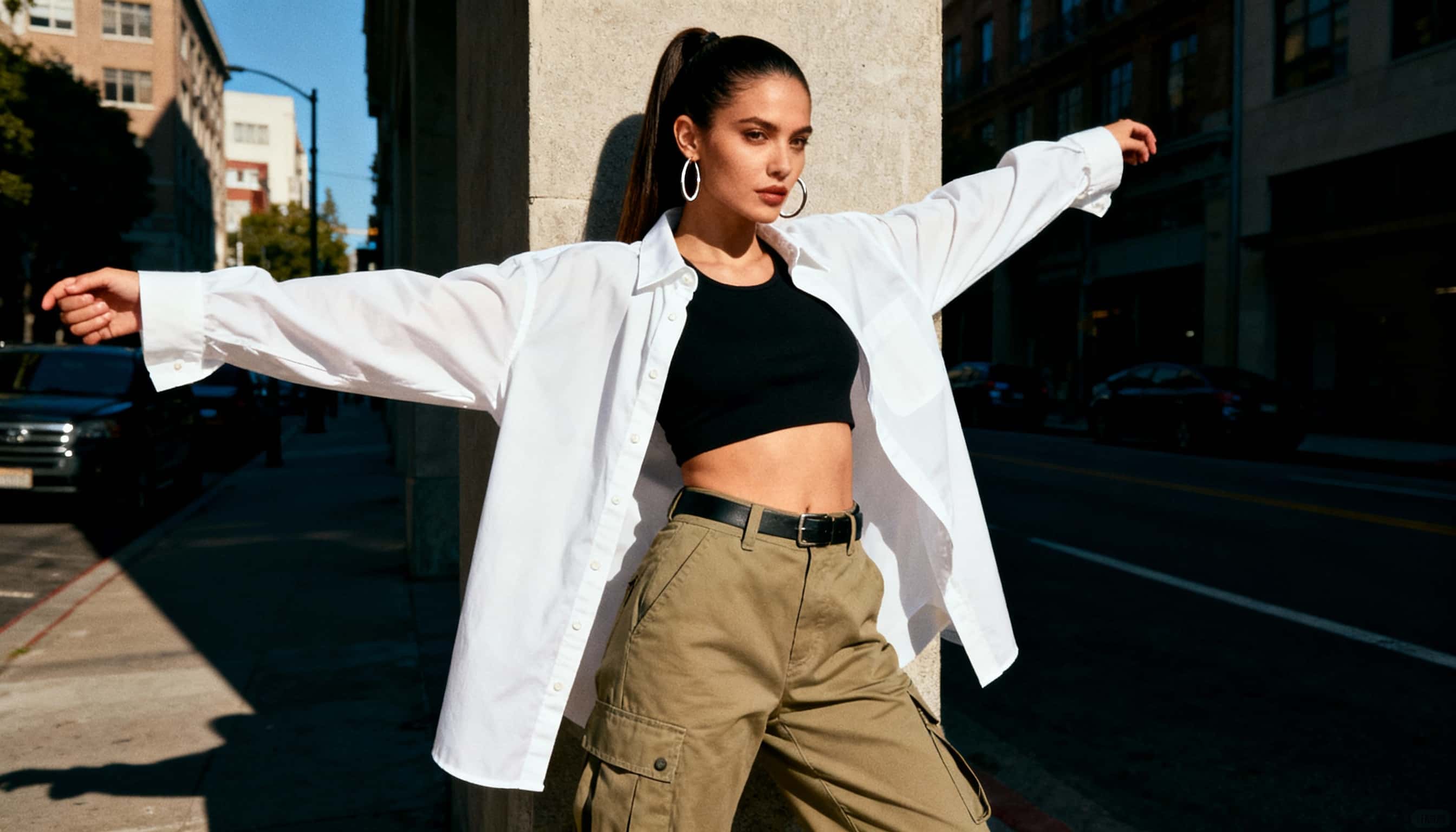 Kadın kargo Pantolonlarla Şık Kombinler 