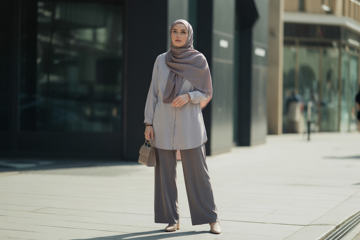 Gri Renk Pantolon Kombinleri Kadın İçin Öneriler