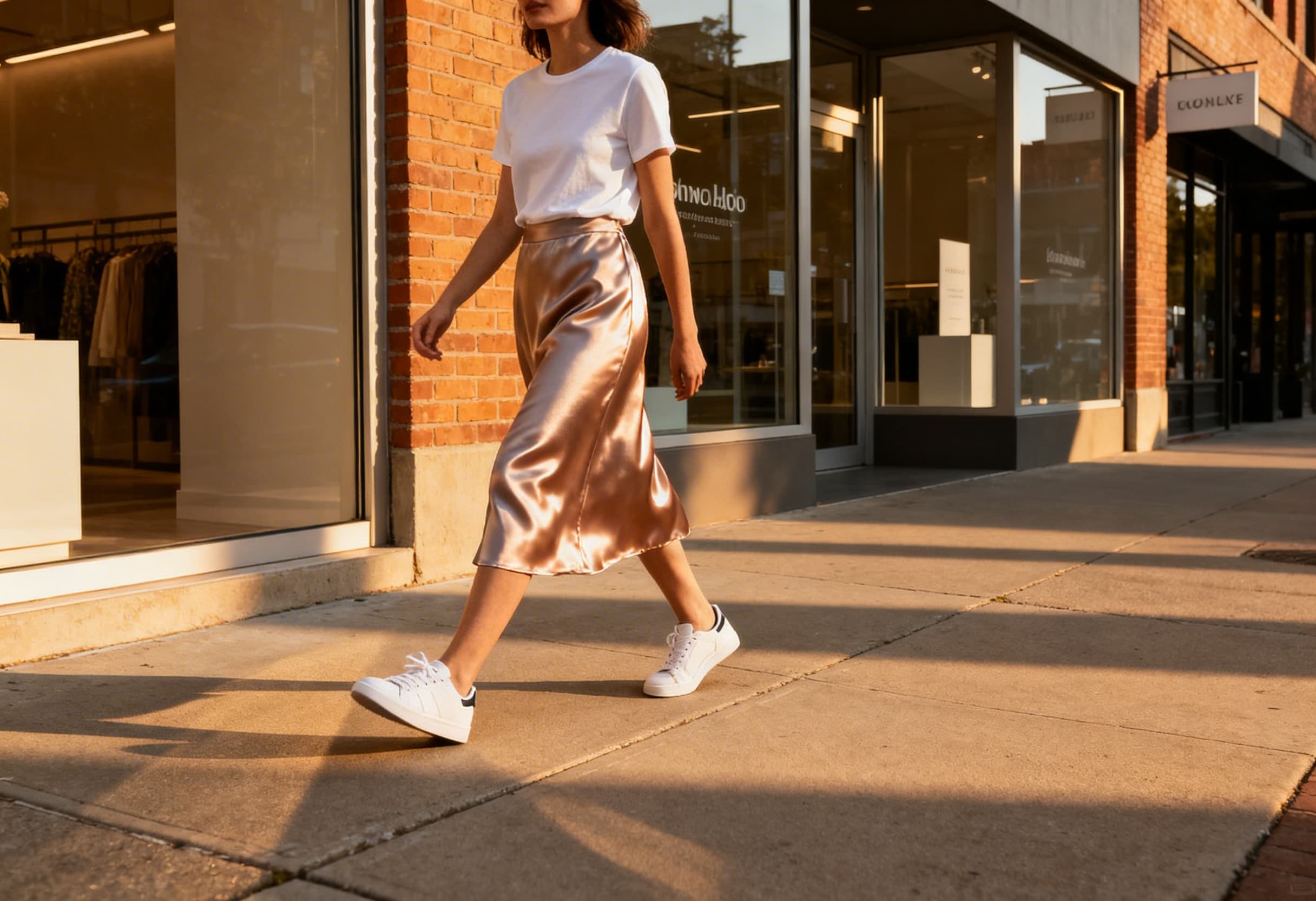 Kahverengi Saten Etek Kombinleri