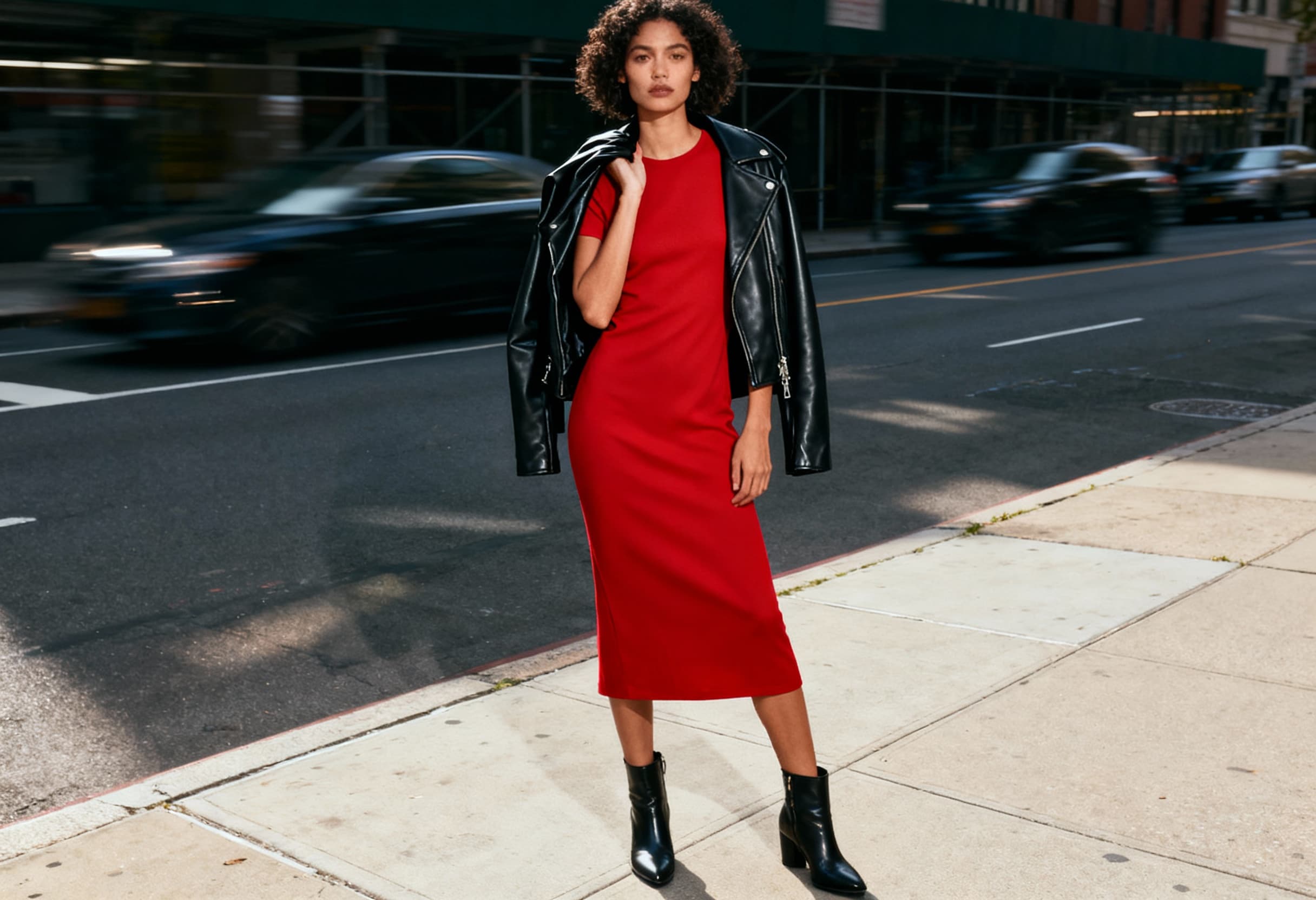 Kırmızı Mini Elbise Kombinleri