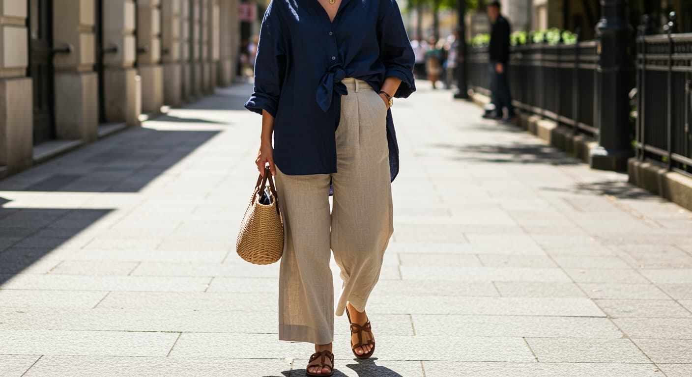 Kadın Lacivert Gömlek Kombin Önerileri 