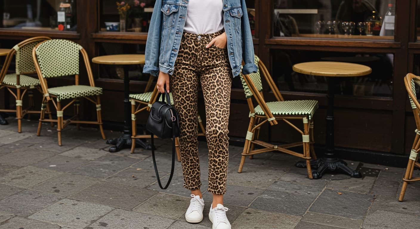 Leopar Desenli Pantolon Nasıl Kombinlenir