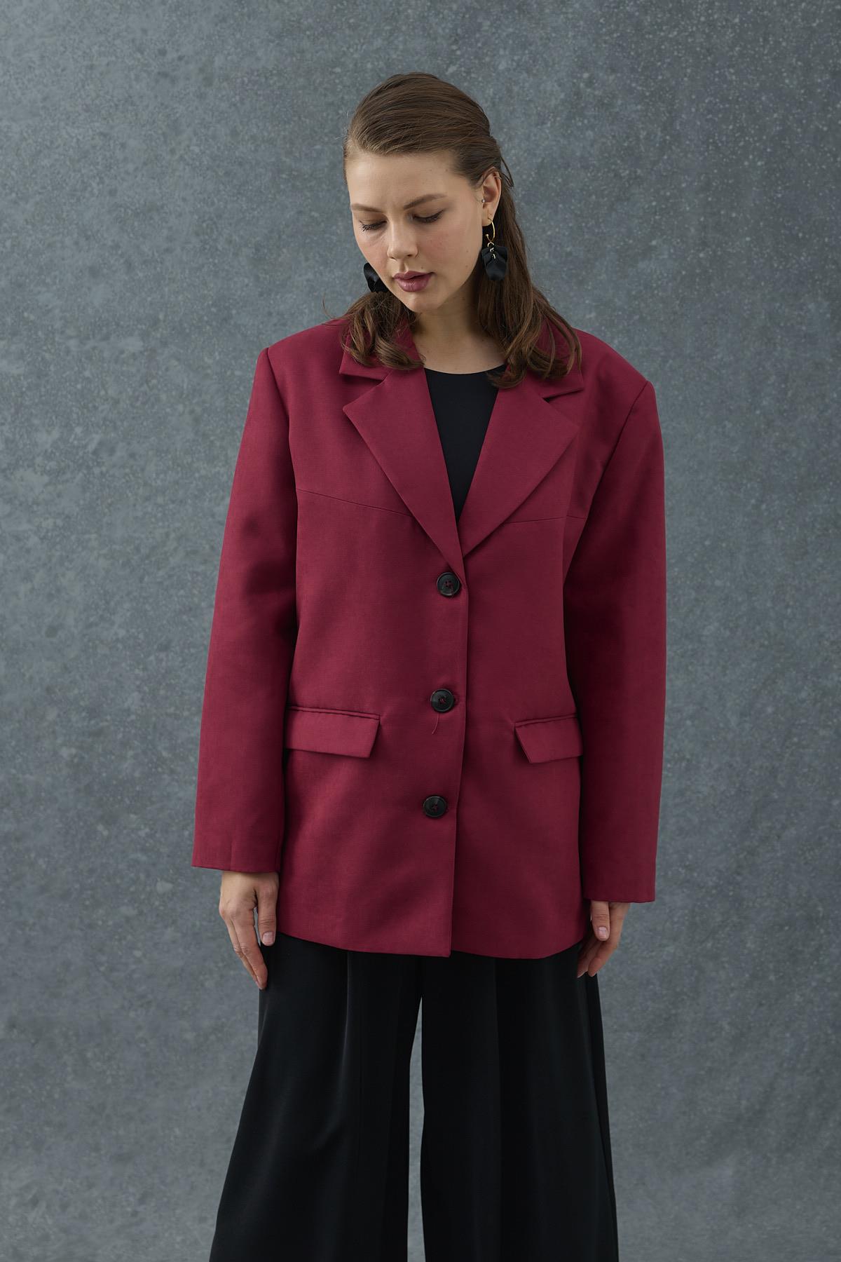 Cep Detaylı Blazer Süet Ceket