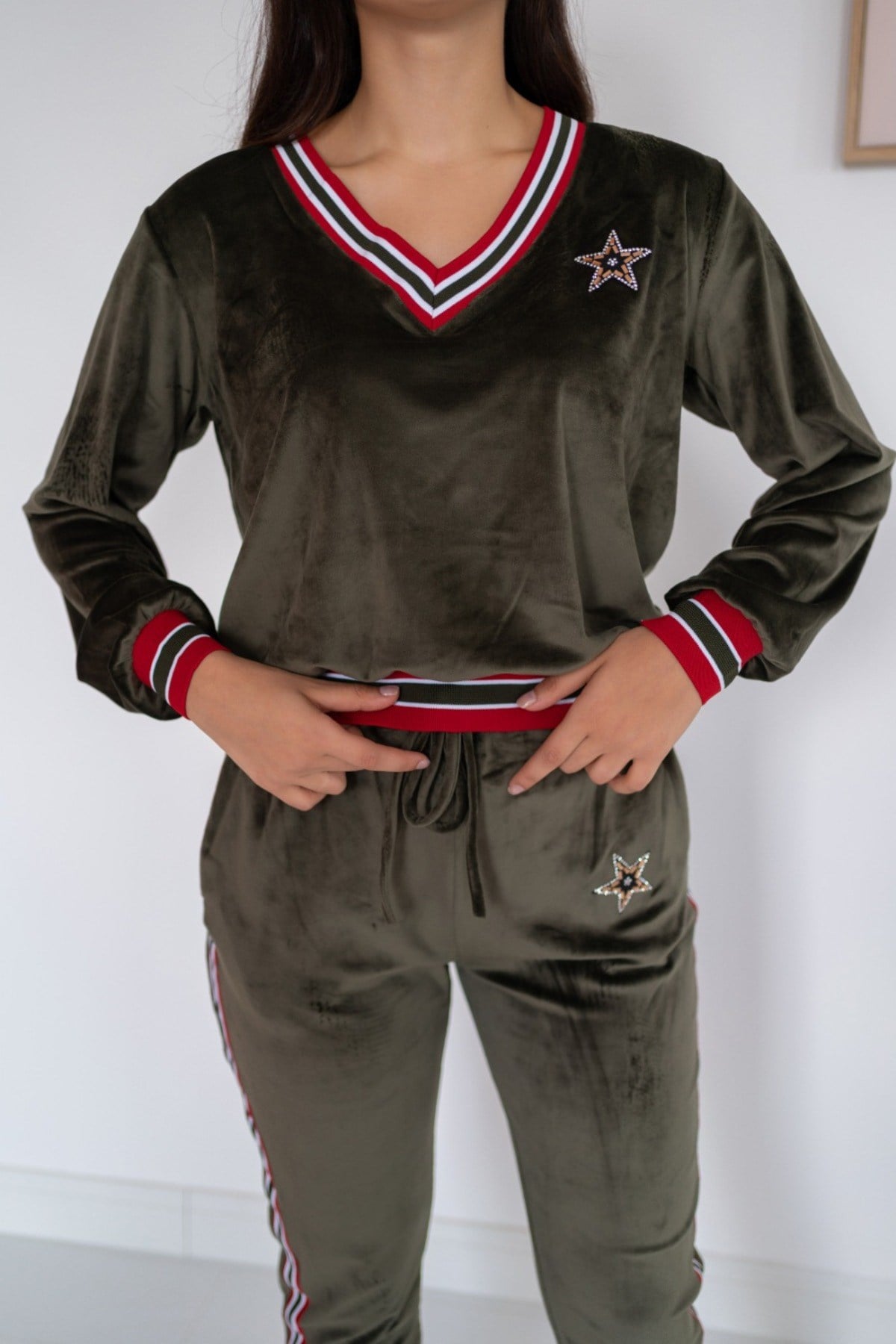 ELBEE Şerit Detaylı İkili Eşofman Takım - Haki