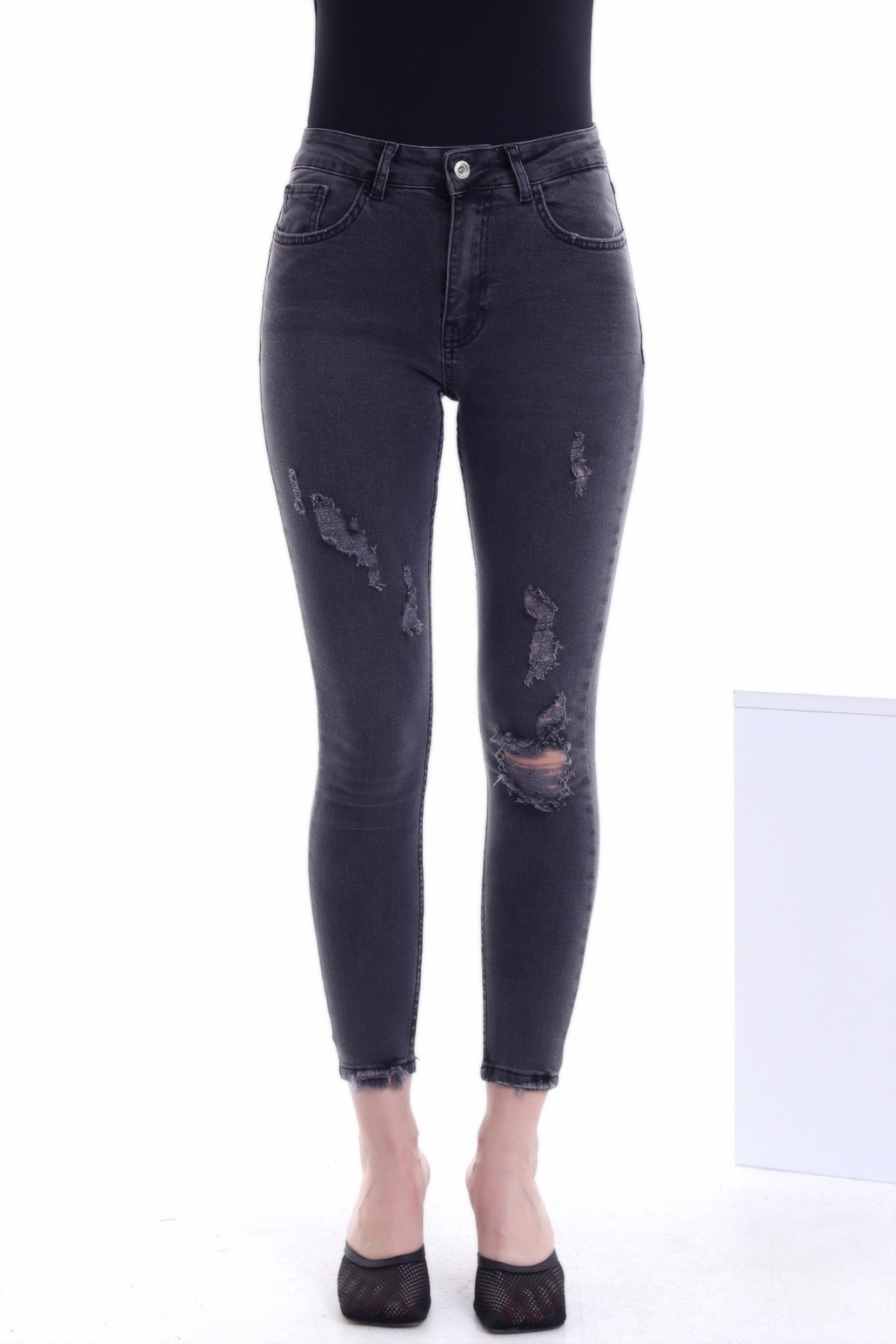 ELBEE Slim Fit Jeans Pantolon - Gri