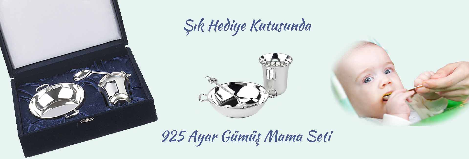 gümüş mama seti